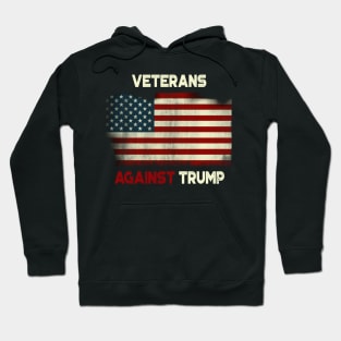 Grunge Veterans Against Trump American Flag Hoodie